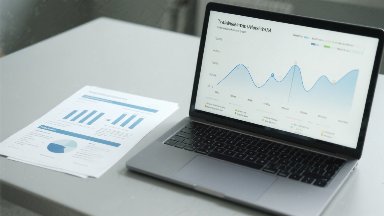 High resolution analytics dashboard on a laptop with traffic sources, conversion funnels, and engagement metrics, demonstrating data-driven marketing decisions